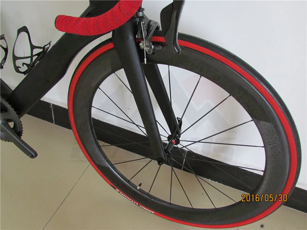 Leadxus Gam180 Carbon Fiber Complete Bike Carbon Road Bicycle Frame+dimple Carbon Wheels+carbon Handlebar/saddle+r8000 Groupset