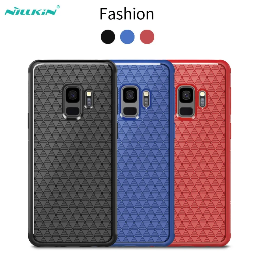 For Samsung Galaxy s9 s9+ Case NILLKIN Weave Soft TPU Anti-fingerprint Heat Dissipation Phone for S9 Plus | Мобильные телефоны и