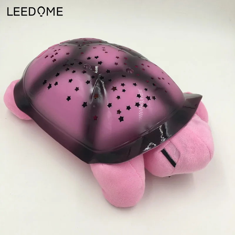 Cute Design Turtle Led Night Light Stars Projector Baby Toy Lamp With