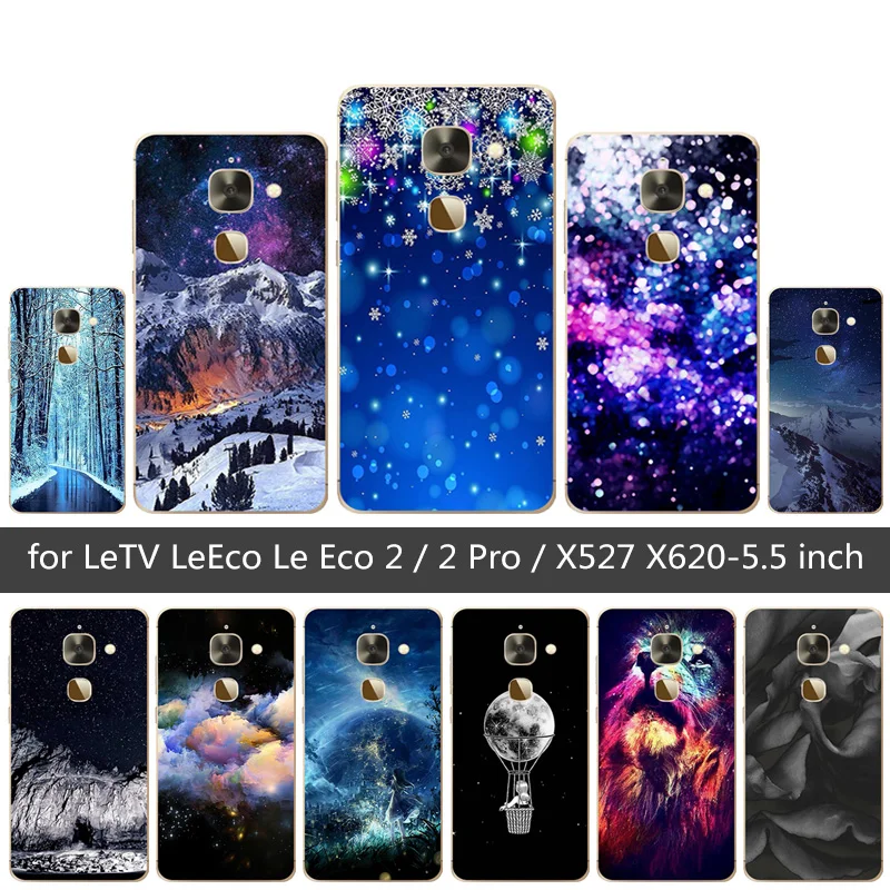 For Leeco Le 2 Phone Case X527 Soft TPU Cover Letv S3 X626 / Le2 Pro 5.5&quot X620 Silicone Snowflake Printing Capa |