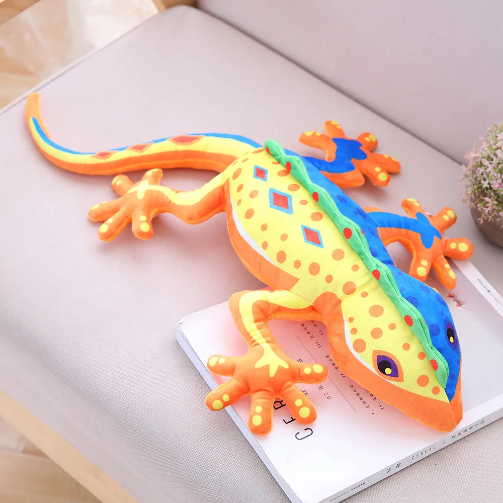 Peluche douce Gecko, caméléon, lézard, jouet, oreiller, beurre, cadeau de  Noël pour enfants