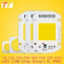 LED COB chip lamp 5W 15W 20W 30W 50W LED Chip 220V Input IP65 Smart IC integrated Driver for flood light no need driver to DIY