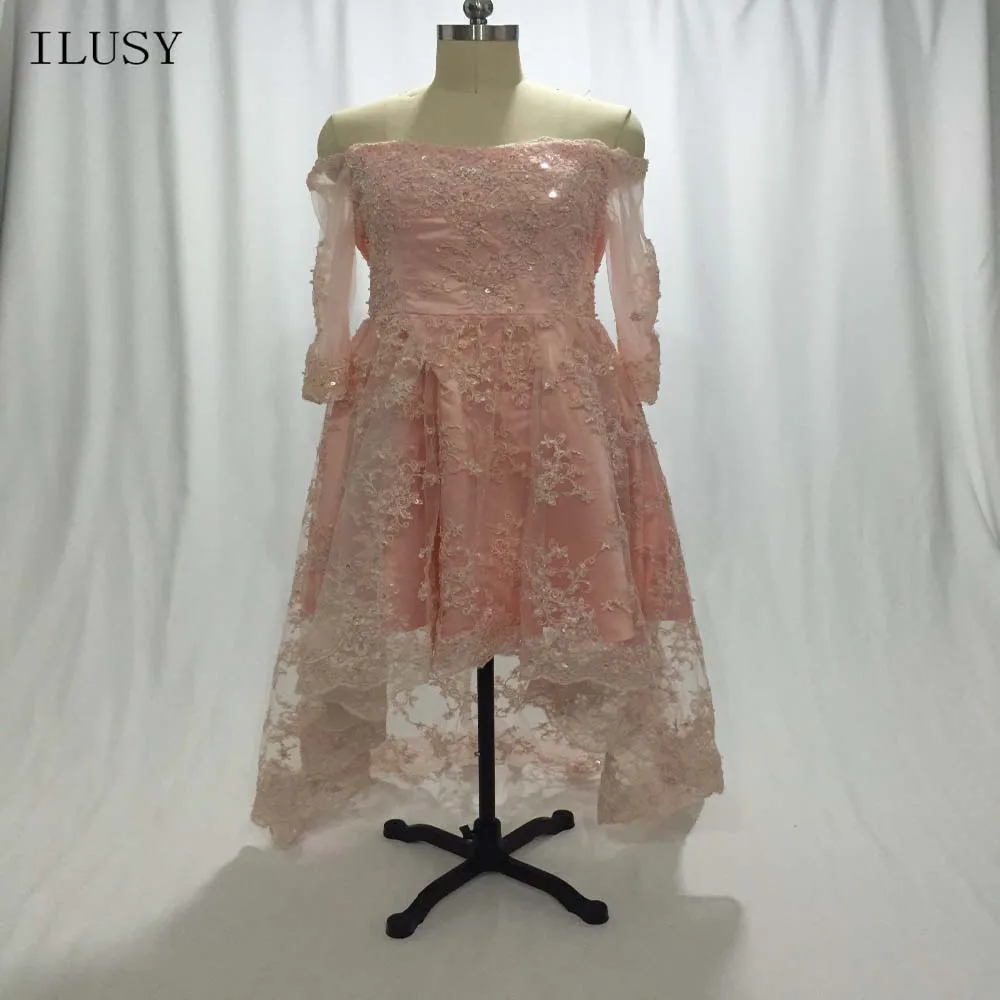 ILUSY Vestidos De Fiesta Largos Elegantes Gala 2017 вечернее платье кружевные аппликации с блестящими