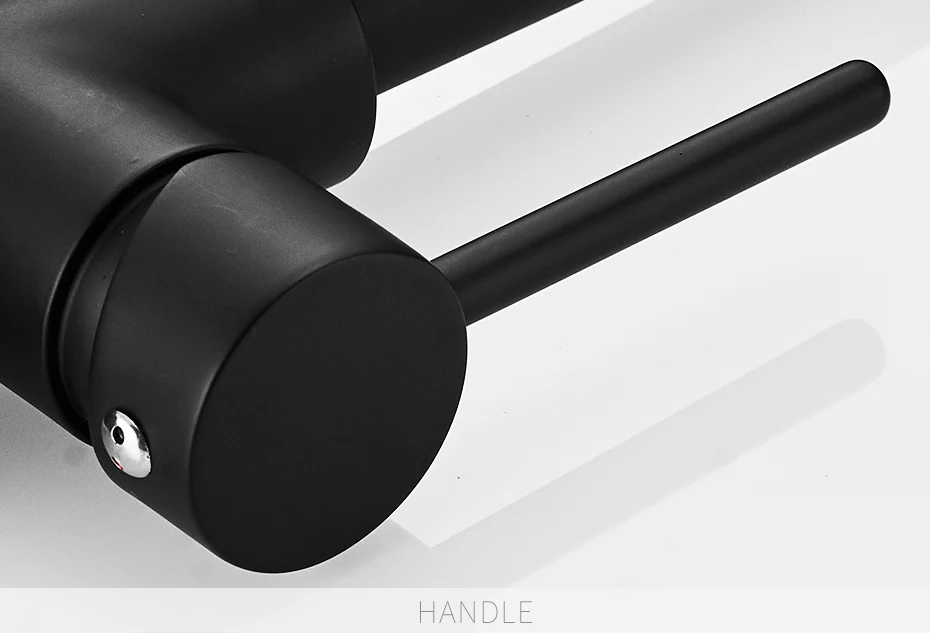 FLG Kitchen Faucet Black Brass 360 RotateMixer Faucet for Kitchen Single Handle Hot and Cold Kitchen Sink Faucets Mixer Tap 975