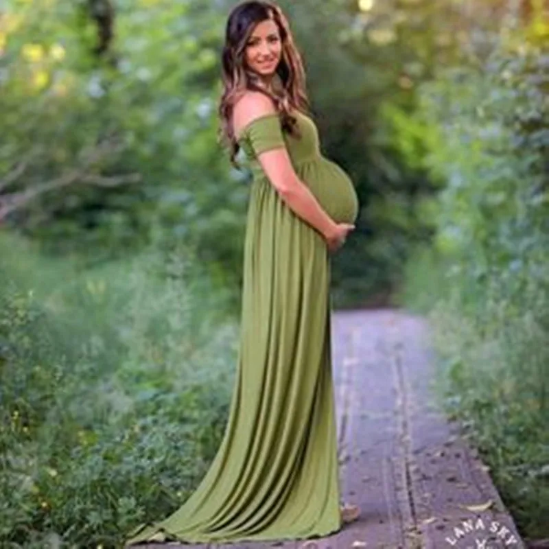 7 Colors Maternity Photography Props Fancy Long Photography  Dresses For Pregnant Women Maternity Dress For Photo Shoot PO7