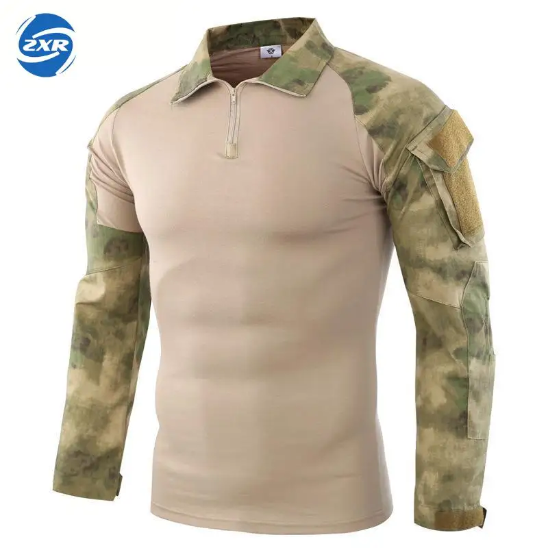 Руины камуфляжные армейские походные футболки мужские солдатские боевые тактические военные силы Мультикам камуфляж с длинным рукавом охотничья футболка