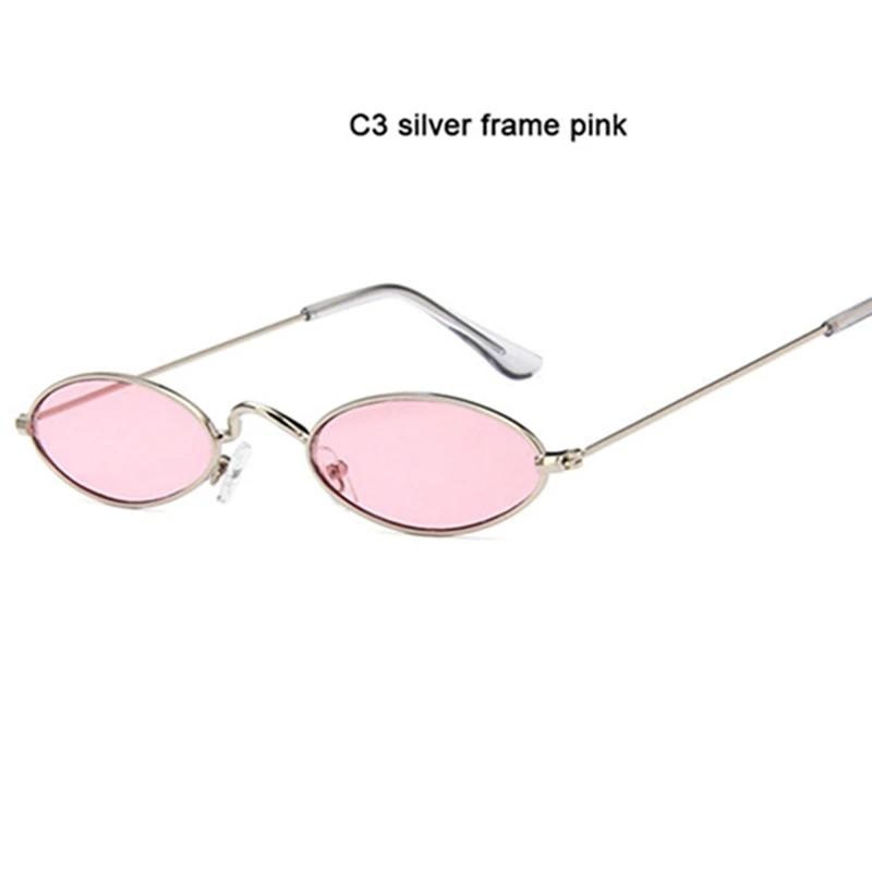 2019 New Ocean Piece Vintage Oval Sunglasses Women Men Retro Clear Lens Eyewear Sun Glasses For Female UV400 Metal Small Frame