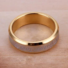 Women Men Forever Love Band Ring Engagement Engraving Couple Promise Gold Plated 6L84