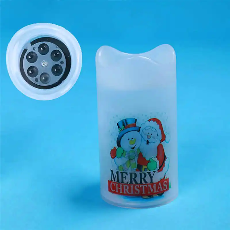 Popular LED Christmas Old man Snowflakes Socks Creative Candle Projection Lamp powerful Christmas must-have items #3o8 (12)
