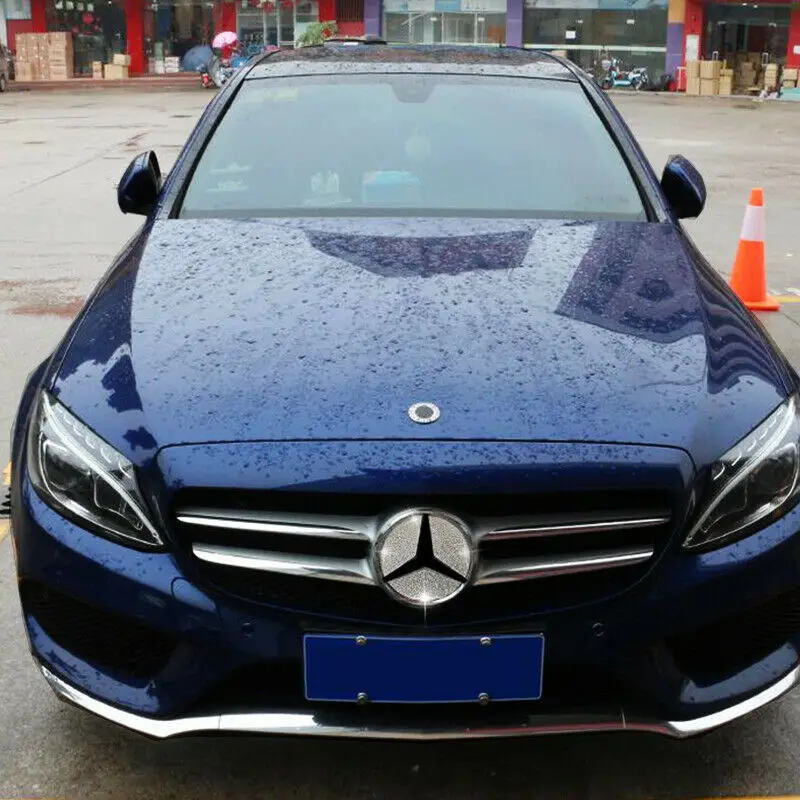 Автомобильная Передняя сетка Алмазный логотип bling наклейка для Mercedes-Benz c-класс c200l gla200 e300l