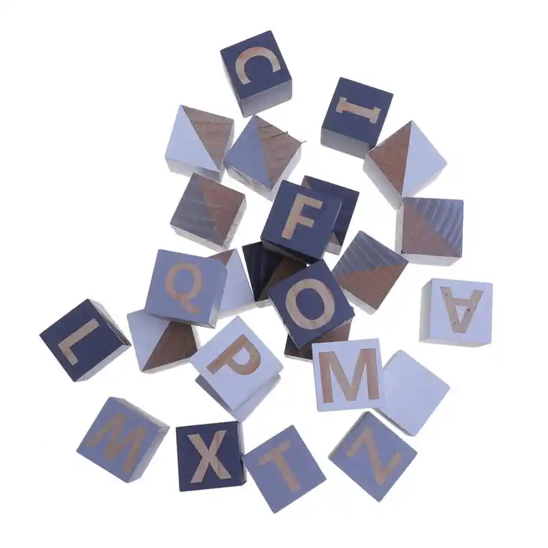 mini wooden alphabet blocks