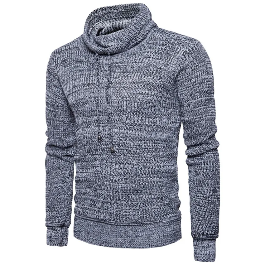 Mens Sweaters 2018 New Men Fashion Winter Coat Long-Sleeved Sweater Male Jacket Casual Sweater High Collar Men Sweater