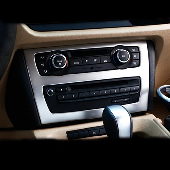 

Car Styling Inner Middle Console CD Panel Decorative Cover trim frame Stickers For BMW X1 E84 2010-2015 Auto Accessories
