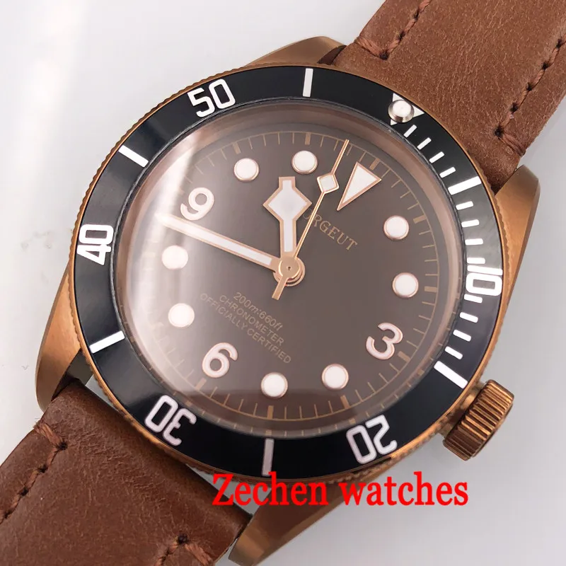 41mm CORGUET coffee dial coffee case Sapphire Glass 21 jewels Automatic MIYOTA 8215 automatic mens Watch 41mm CORGUET coffee dial coffee case Sapphire Glass 21 jewels Automatic MIYOTA 8215 automatic mens Watch