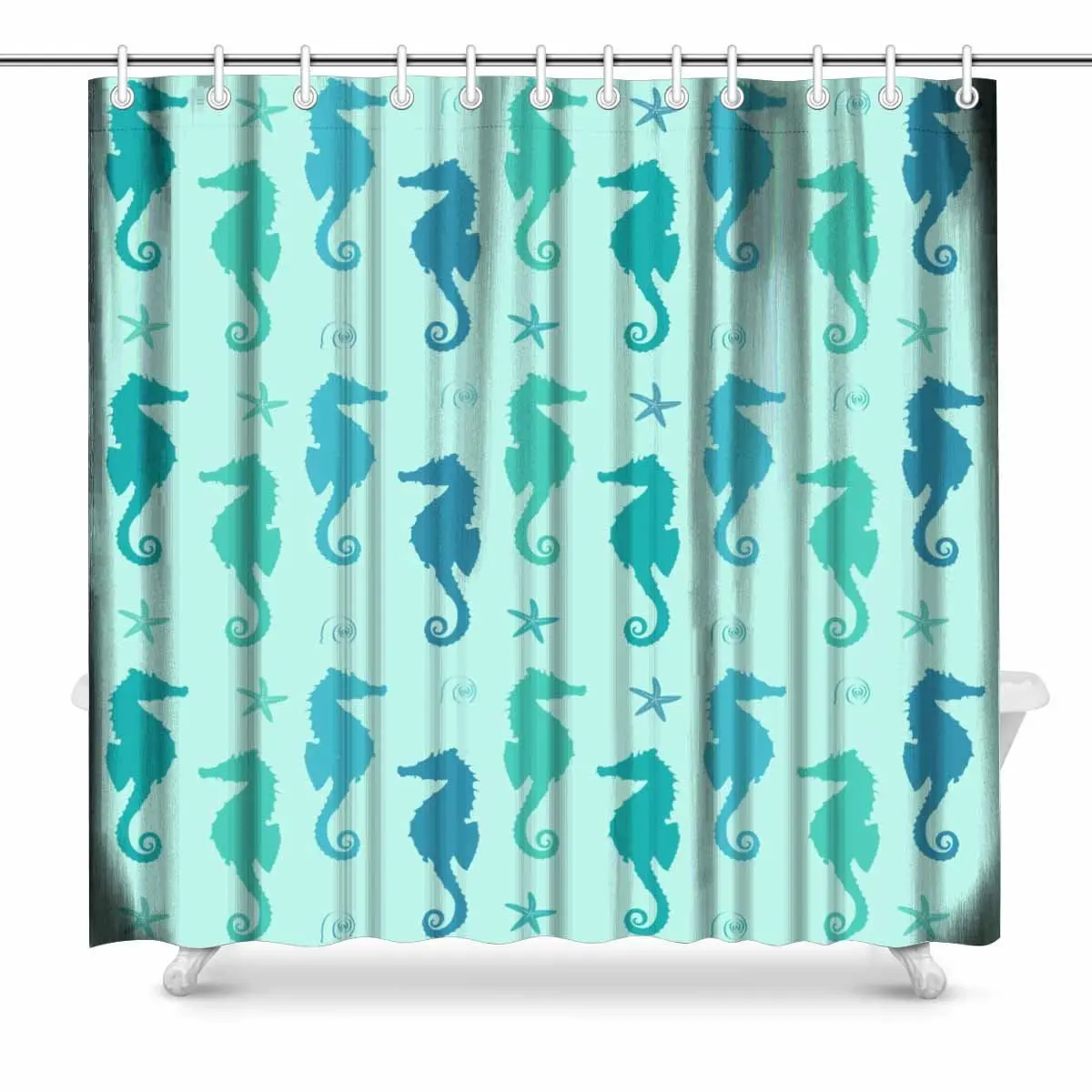 Buy Aplysia Blue and Mint Green Seahorse Bathroom