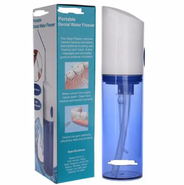 RECHARGEABLE WATER DENTAL JET WATER PICK FLOSSER 80 PSI 560mAh ORAL IRRIGATOR DDK-W-12 2
