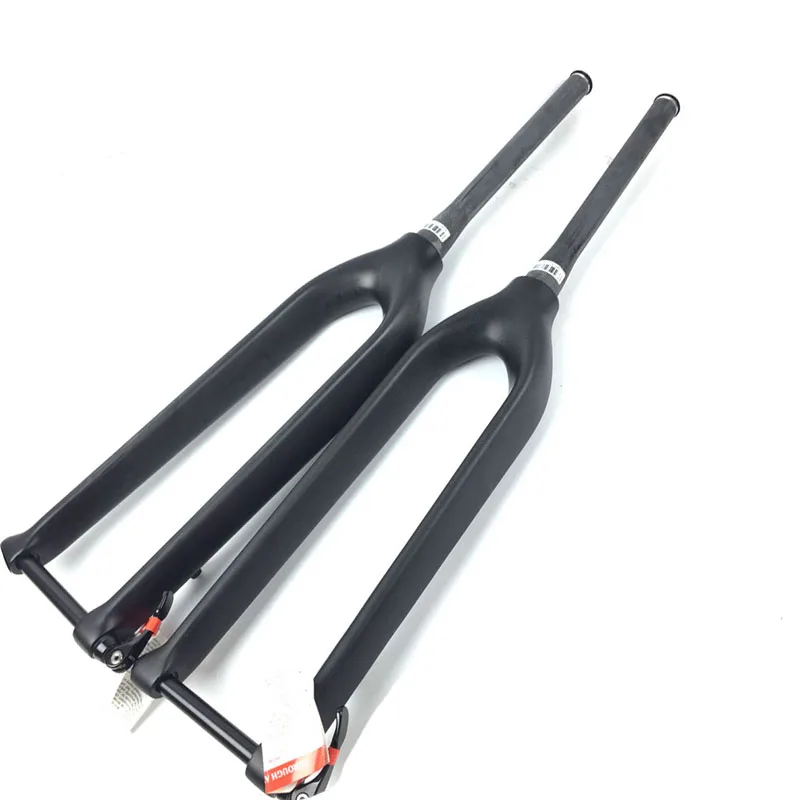 Ultra light 29er Rigid Carbon MTB Fork Tapered 1 1/2 with Thru Axle rod