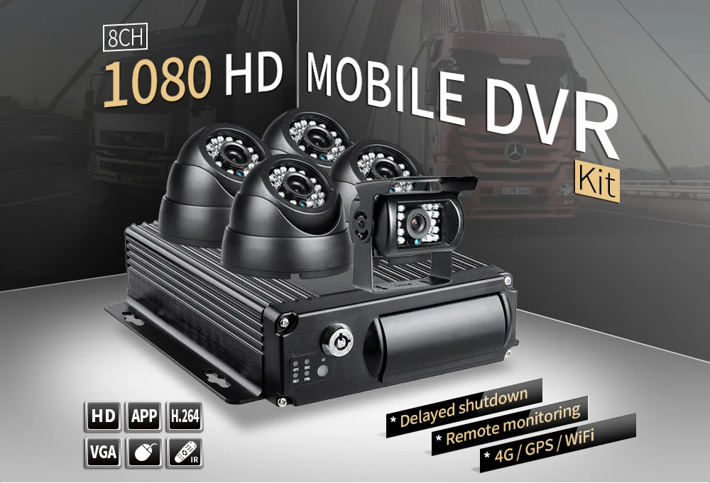 4 Крытый+ 1 открытый автомобильный Dvr Камера Наборы 8CH 4G gps Wifi SD карта мобильный видеорегистратор видео/аудио рекордер Горячая