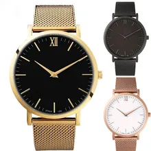 2017 Chaud De Luxe Hommes Femmes Montres Ultra Mince En Acier Inoxydable Maille Bande Quartz Montre-Bracelet De Mode Casual Simple Montres Relogio