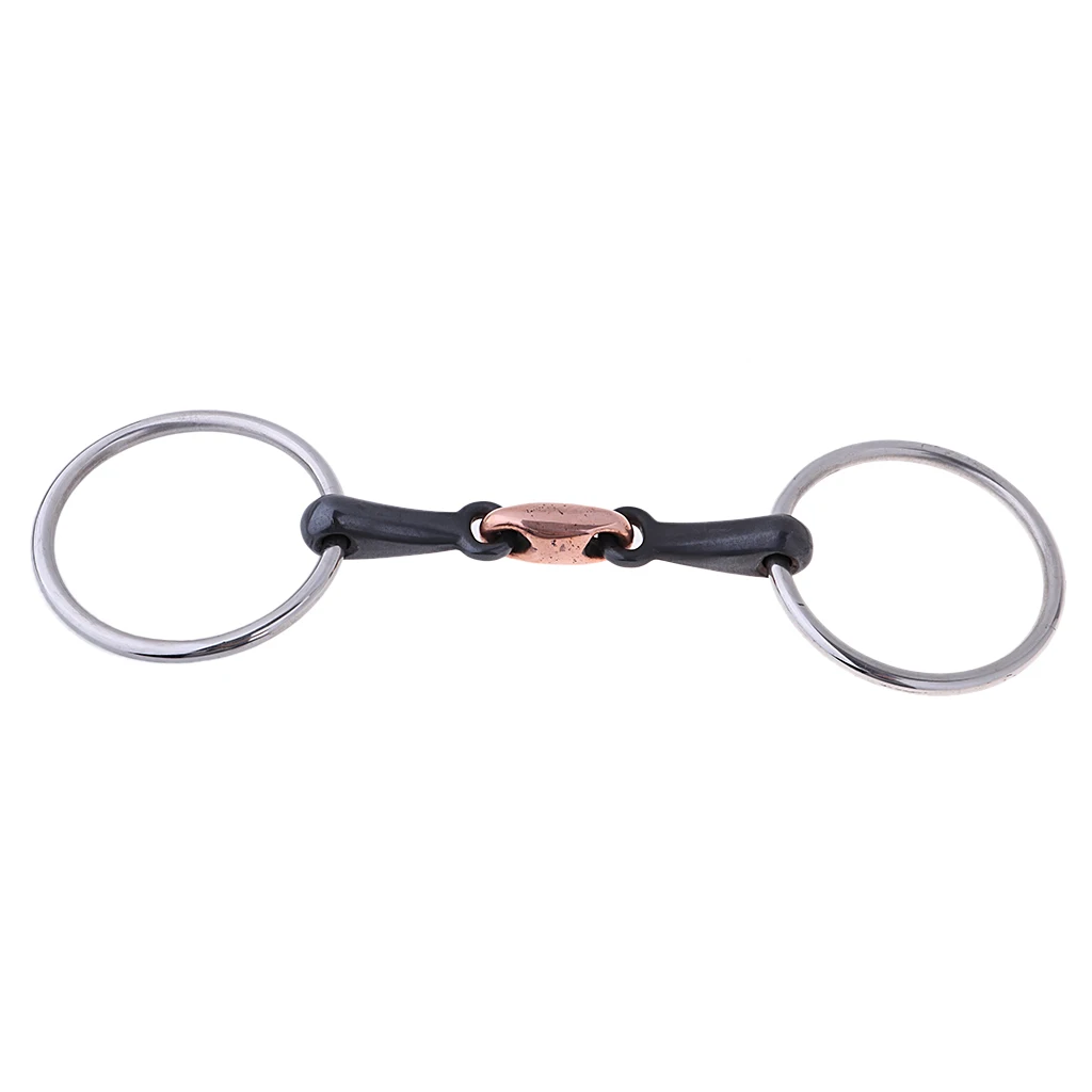 O Ring Snaffle Bit Equestrian Stainless Steel Horse Bit With Copper Link