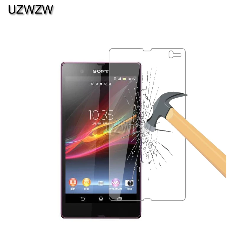 

2pcs 9H 2.5D Tempered Glass For Sony Xperia Z LTE C6603 C6602 L36H Screen Protector Film Glass For Sony Z L36H Tempered Glass
