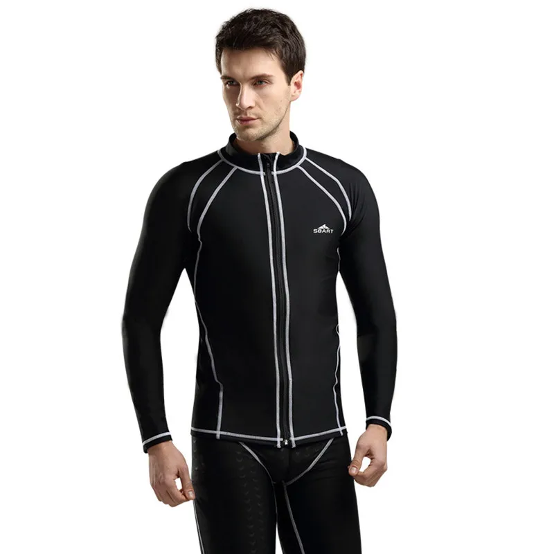 SBART Men's Swimming Long Sleeve Jacket Tops Snorkeling Wetsuit