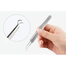 Макияж удаление акне инструмент 1 шт. прыщ, шрам, акне изогнутые угорь зажим горячей укладки модные Перевозка груза падения 17sep27-24