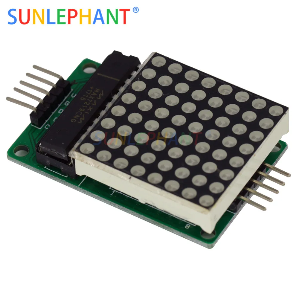 Murah MAX7219 Dot Matrix LED Modul MCU Tampilan LED Modul Kontrol 5 V Modul Antarmuka 8X8 Output Input Umum katoda