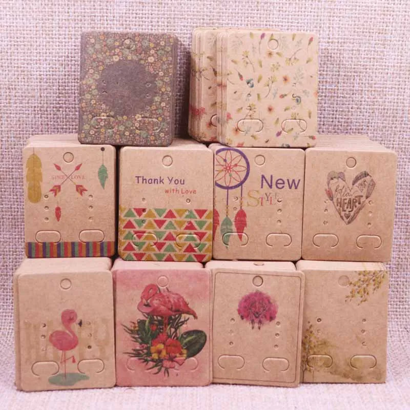 100 шт Новые diy Ювелирные изделия дисплей карты серьги 4x5 см подвешенная бирка DIY