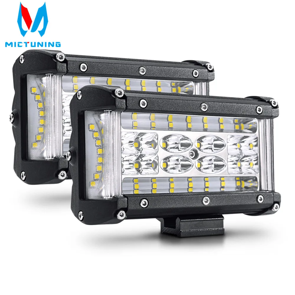 2PCS 5 inch 72W LED Work Light Bar Spot Flood Combo Work Light Pods