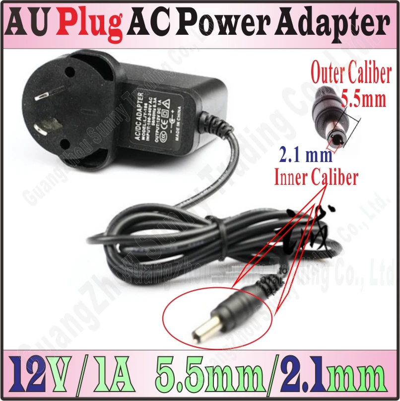 AU 12V&1A 5.5mm2.1mm