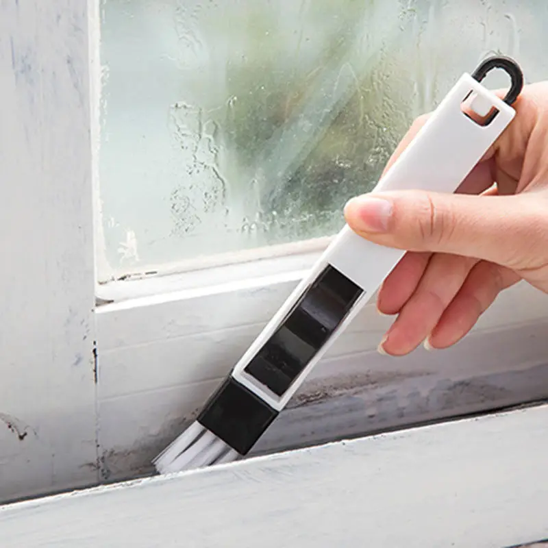 

2 In 1 Polished Window Track Cleaning Brush Keyboard Nook Cranny Dust Shovel New