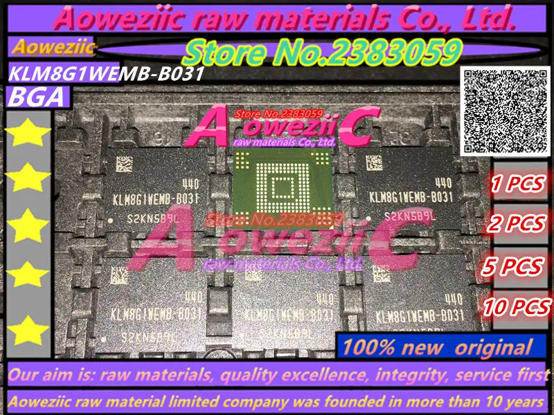 Aoweziic 100% new original KLM8G1WEMB-B031 BGA Memory chip EMMC 8GB KLM8G1WEMB B031 Aoweziic 100% new original KLM8G1WEMB-B031 BGA Memory chip EMMC 8GB KLM8G1WEMB B031