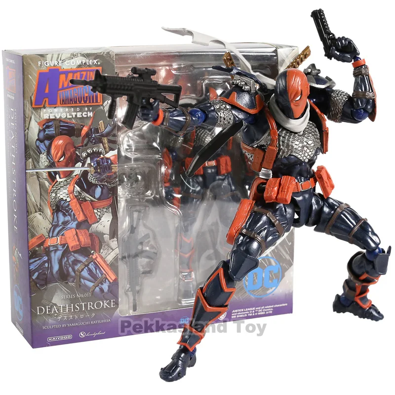 DC Comics Amazing Yamaguchi Revoltech Series No 011 Deathstroke PVC Action Figure Collectible Doll