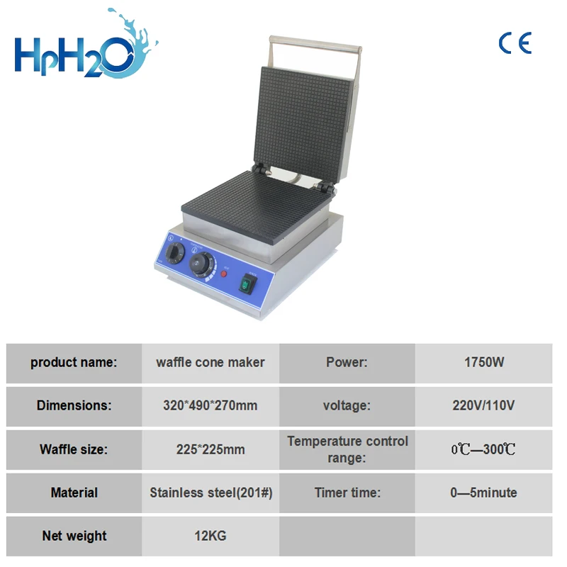 Коммерческий антипригарный Электрический вафельный конус для мороженого вафельница пользовательская пластина конус машина скорость выпечки конус для мороженого машина