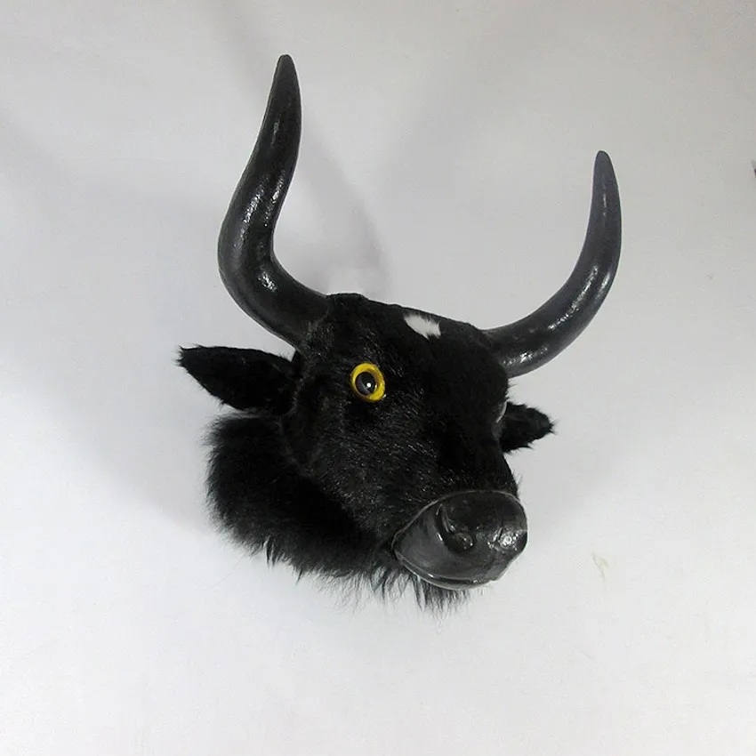 

new Simulation cattle head toy polyethylene&furs cattle head model gift about 30*32*18CM y0352