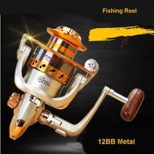 Металлическая спиннинговая Рыболовная катушка левая/правая ручная сменная 12 шариковых подшипников Рыболовные катушки колеса из алюминиевого сплава линейная чашка