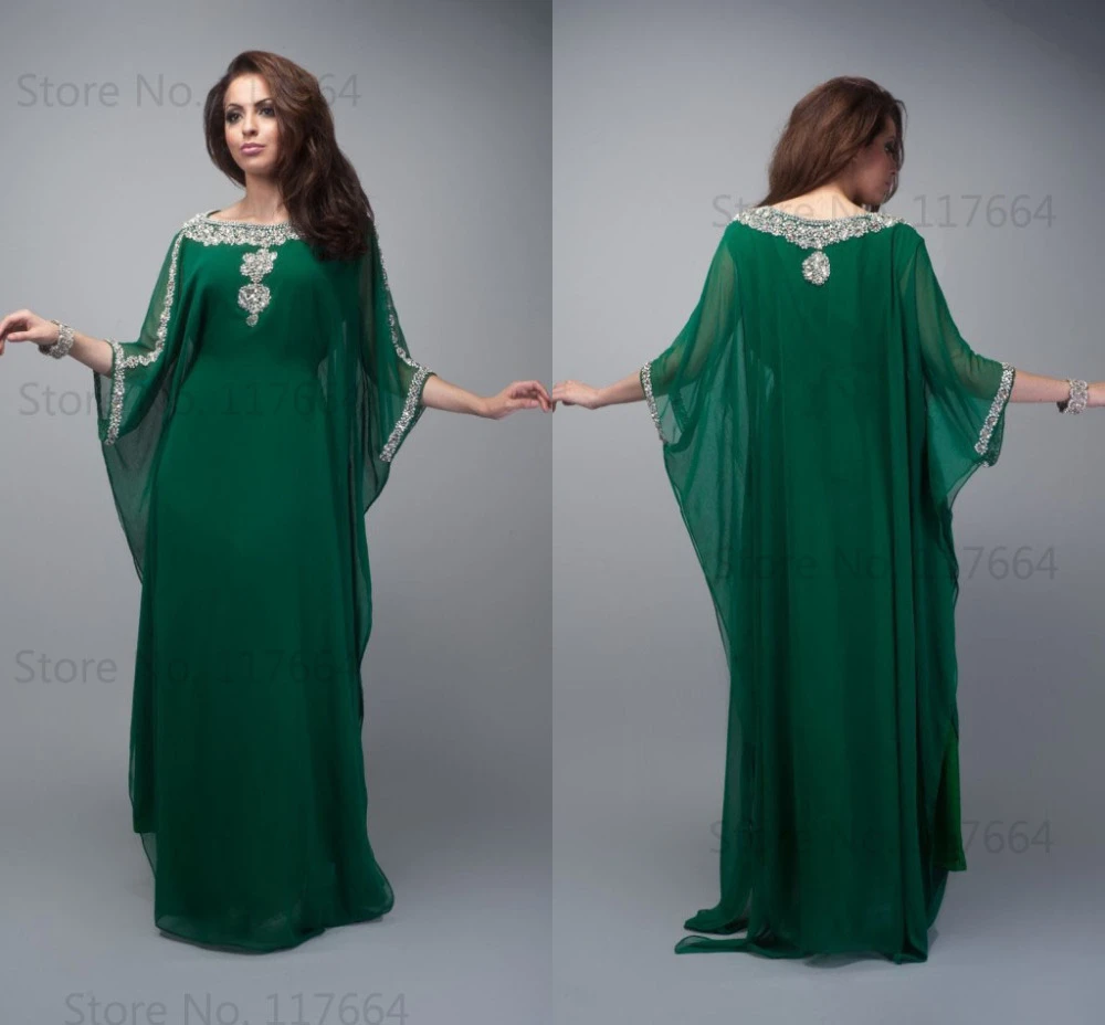 chiffon kaftan dress