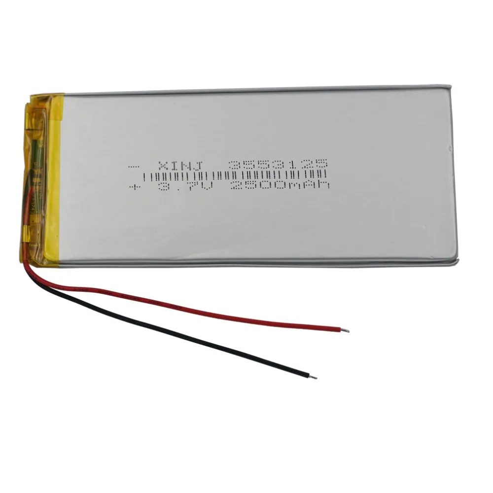 XINJ 3,7 V 2500 mAh литий-полимерная аккумуляторная батарея li ion lipo cell 3553125 для электронной книги планшет MID портативный dvd планшет ПК