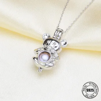 

FIRST SHOW Beads Pearl Cage Pendant Essential Aroma Perfume Locket For Necklace Jewelry Making DIY Necklace Love Wish Jewelry