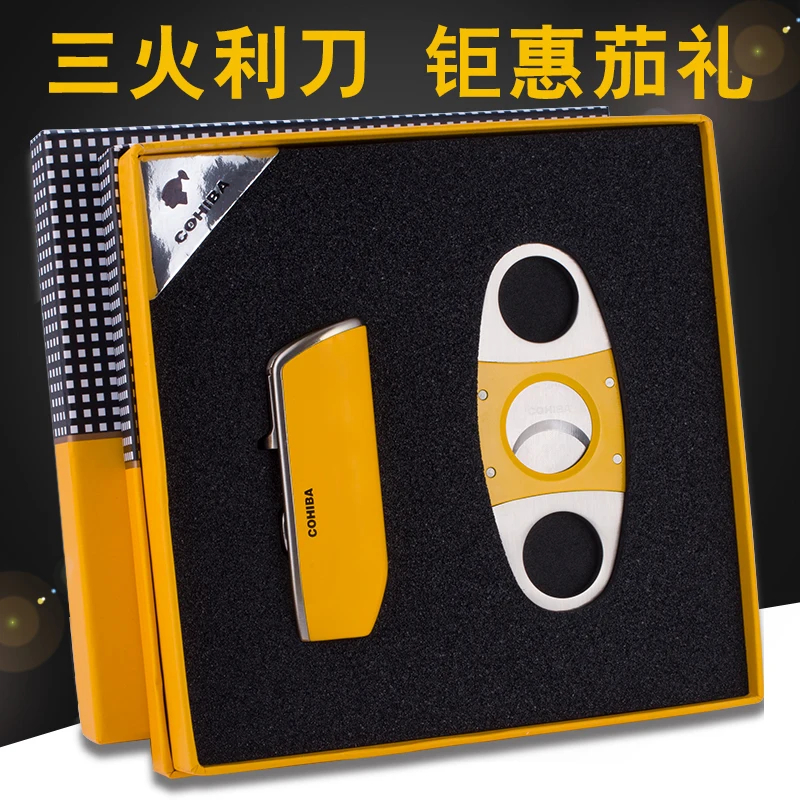 COHIBA Нержавеющая сталь острый сигарный нож гильотинная металлическая