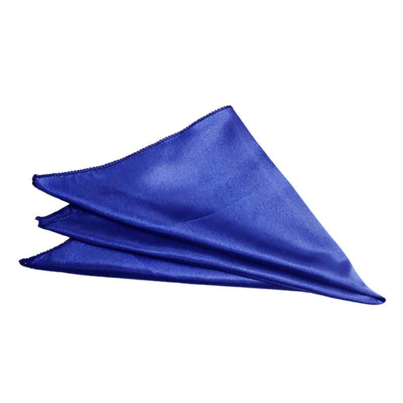 50pcs/lot Royal Blue Satin Napkins for Event Party Ceremoney Table Scape Decoration serviette