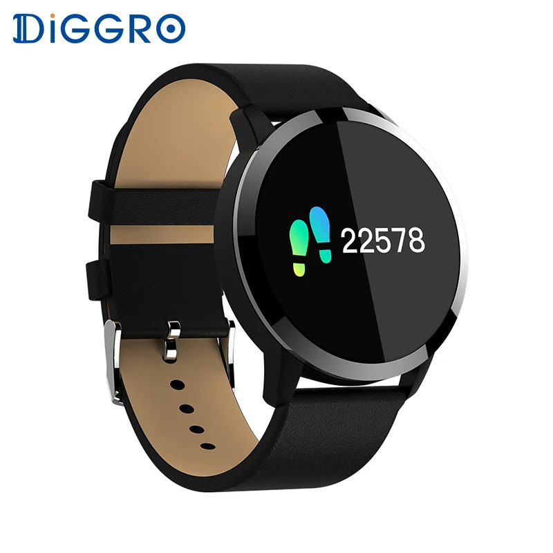 Diggro Q8 Waterproof OLED Bluetooth Fitness Smart Watch Stainless Steel Wearable Device Smartwatch Wristwatch Men Women Tracker