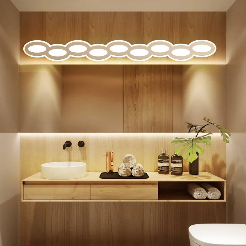 

Creative LED Mirror Light 0.4M~1.2M AC90-260V Modern White Cosmetic Acrylic Wall lamp Bathroom Lighting Waterproof Free Shipping