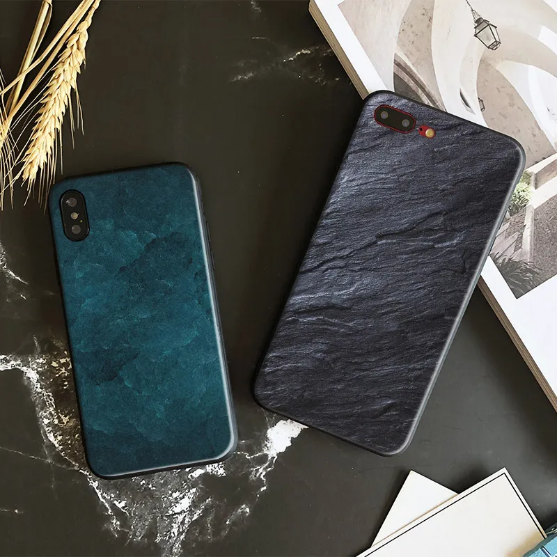 

Black Stone Granite Rock Pattern Tpu Soft Silicone Phone Case Cover Shell For Apple IPhone 5 5s SE 6 6s 7 8 Plus X 10