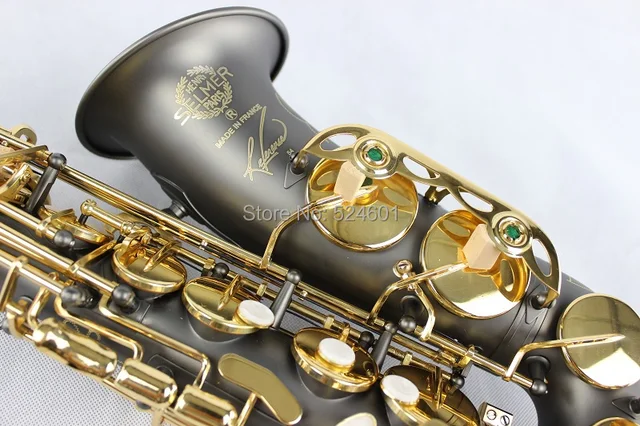 Cheap Copy France Henri selmer alto saxophone Reference 54 black nickel gold