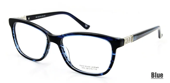 ESNBIE высокое качество oculos feminino со стразами оправы для очков женские оптические очки дизайнерские прозрачные линзы очки - Цвет оправы: Eyeglasses Blue