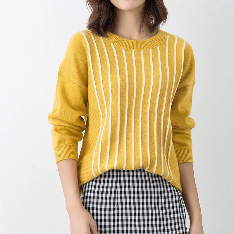 

DSANNINGT Soft Cashmere Elastic Sweaters and Pullovers for Women Autumn Winter Sweater 2XL O-Neck Female Wool Knitted Brand Tops