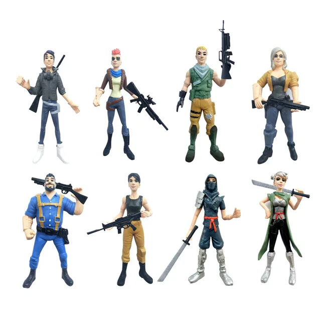 

8pcs/lot Popular Game Llama Figure Toys Halloween Style Fortnight Night Character Model Doll Toy Best Christmas Gifts For Kids