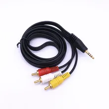 3,5 мм до 3 RCA AV A V ТВ Видео кабель Шнур для Panasonic Canon JVC видеокамера